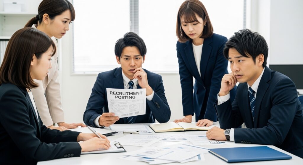 求人募集を急いだ結果、方向性が定まらず困惑する日本人ビジネスパーソンの採用現場