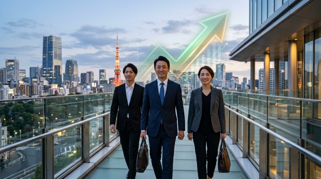 採用のWeb資産化によって成長する企業と人材戦略のイメージ