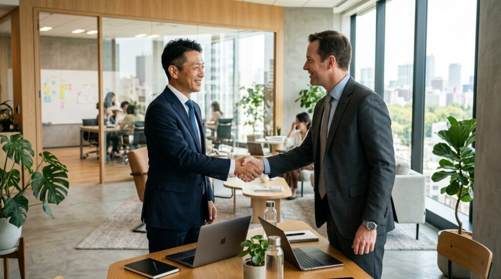 採用支援の相談を通じて新たな一歩を踏み出す企業のイメージ