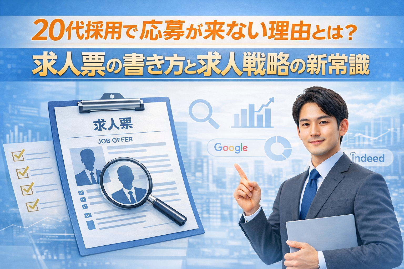 20代採用で応募が来ない理由と求人票の書き方・求人戦略を解説するアイキャッチ画像